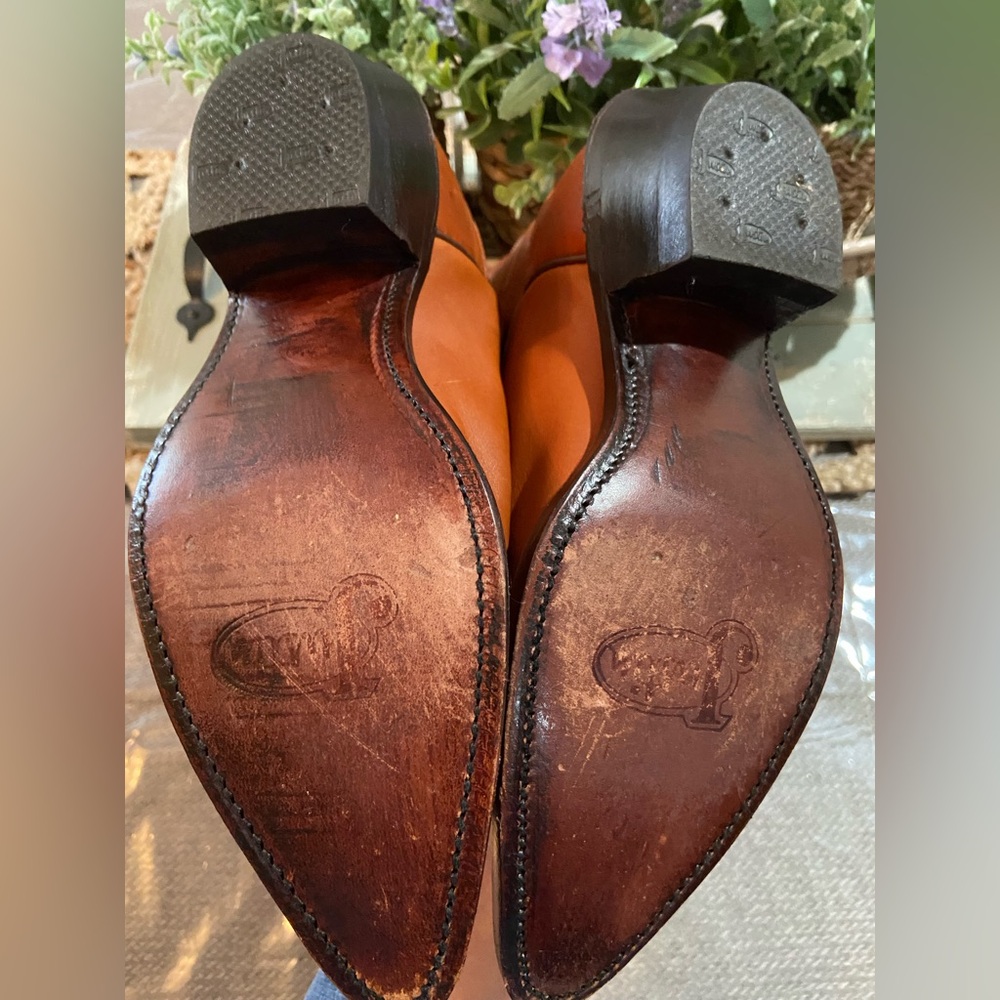 Justin Boots Tan Leather Western Footwear - Picture 4 of 12